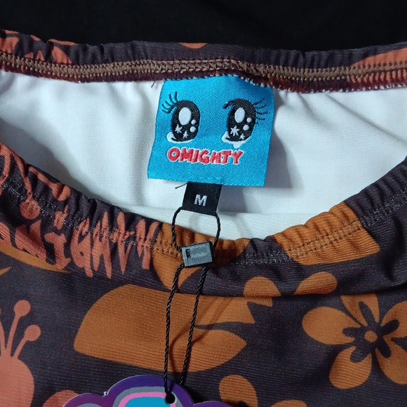 Dolls Kill × O. Mighty Mocha Brown Hibiscus Floral Skirt (M) - Picture 5 of 8